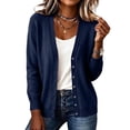 thumbnail image 2 of vzibsiv Cardigan Sweaters for Women V Neck Button Down Long Sleeve Soft Knit Lightweight Jacket Size M, 2 of 5