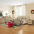 thumbnail image 5 of SICOTAS Boho 6-Drawer Dresser & 2 Charging Nightstands Set - Oversized 3-Piece Furniture Set with Rattan Design&Spacious Storage, USB/Type-C Ports, Rattan Furniture Set for Bedroom, Natural Oak, 5 of 12
