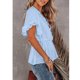 thumbnail image 1 of Camisa de Encaje Peplum de Verano ANGGREK Camisa de Manga Corta Con Cuello en V de Encaje Peplum, 1 of 5