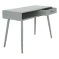 thumbnail image 3 of SAFAVIEH Remy Mid-Century 1 Drawer Writing Desk, Distressed Grey, 3 of 14