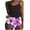 02-Black, variant on Tankini Swimsuits for Women Ruffle Vintage Printed Conservative Two Piece Bathing Suits Tummy Control Tops and Briefs Beach Swimwear Purple S