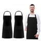 thumbnail image 5 of Delantal ajustable de 2 piezas con 2 bolsillos, delantal de cocina, delantal de cocina para cocina, restaurante, cafetería, 5 of 7