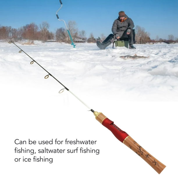 Portable Ice Fishing Rod, Fiberglass Material, Durable Ceramic Guide Rings, Solid  Construction, Great Gift For Outdoor Enthusiasts 