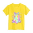 thumbnail image 4 of Staki Halloween Kids Clothes Toddler Girls Halloween T Shirt Halloween Shirt Cute Retro Tee Tops(Yellow,5-6 Years), 4 of 5