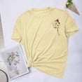 thumbnail image 4 of Fiudx Tops para Mujer Blusas con Estampado de Flores Pequeñas para Mujer Top de Manga Corta con Cuello Redondo, 4 of 6