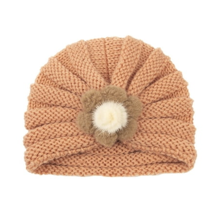 

QWERTYU Children Knitted Hat Infant Baby Toddler Ski Cap Winter Bow Beanie for Girl Boy 6M-3Y One size