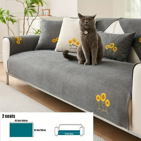 

PORK Waterproof Sofa Slipcover 1Pc - Modern Style Pet-Friendly Non-Slip Couch Cover For 3-Seater/Single/Double/Four-Seater/Sectional Sofas Machine Washable Synthetic Fiber Fit For All