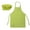 Greendot, variant on Toptie Colorful Cotton Canvas Kids Aprons and Hat Set, Party Favors-green dot-XXL