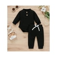 thumbnail image 2 of Kiapeise Baby Boy Girl Clothes Long Sleeve Knitted Romper Bodysuit Casual Pants Outfit Set 2pcs, 2 of 9