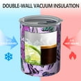 thumbnail image 2 of 12oz Coffee Tumblers Purple Butterfly Pattern Stainless Steel Vacuum Insulated Travel Tumbler Coffee Cups Mug with Lid and Straw with Cleaning Brush for Cold & Hot Drinks, 2 of 5