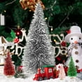 thumbnail image 6 of 8Pcs Artificial Mini Christmas Trees, Bottle Brush Trees with Wood Base, Artificial Frosted Sisal Xmas Tree, DIY Crafts Mini Pine Tree for Christmas Party Home Table Top Decor Winter Ornaments, 6 of 7