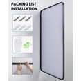 thumbnail image 7 of Hupicker 40"L*28"W Rectangle Mirror for Wall, Aluminum alloy+Glass Black Wall Mirror, Black Mirror for Bathroom, Environmentally Friendly Resin Mirror, Anti-Rust, Hangs Horizontally or Vertically, 7 of 7