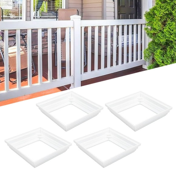 Fence Post Skirt, Post Base Cover Easy Installation Low Maintenance Wide Compatibility 4PCS 4x4 Inch for Porch Deck Handrail Posts