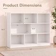 thumbnail image 4 of Costway 3-tier Open Bookcase 8-Cube Floor Standing Storage Shelves Display Cabinet White, 4 of 10