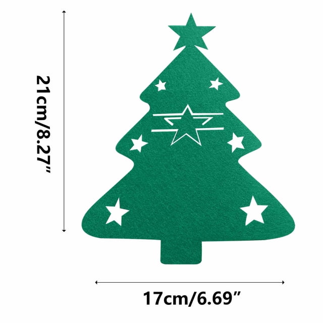 Birdeem Christmas Tree Flt Knife and Fork Set Christmas Tableware Set Christmas Table Tableware Coster Storage Bag Set