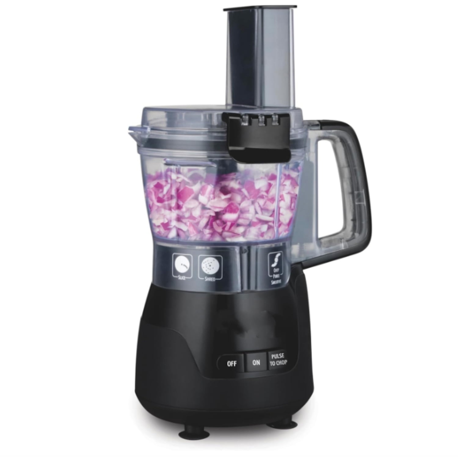 4-Cup Mini Food Processor & Vegetable Chopper, 250 Watts, for Slicing, Shredding, and Puree, Black