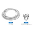 thumbnail image 3 of Uxcell 3/8 Clear Vinyl Coated Wire Rope 20ft Galvanized Steel with 2PCS M10 Loop Sleeves, 3 of 7