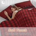 thumbnail image 5 of Red Black Plaid Bedding 3 Piece Duvet Cover Set Full Size, Country Vintage Star Abstract Gingham Soft Microfiber Comforter Cover with Zipper Closure & Pillowcases, Wrinkle & FadeResistant Quilt Cover, 5 of 9