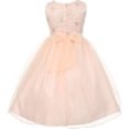 thumbnail image 3 of Little Girls Organza Sparkly Elegant Occasion Flowers Girls Dresses Blush Size 4, 3 of 3