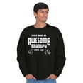 thumbnail image 4 of What An Awesome Grandpa Looks Like Men's Big & Tall Crewneck Sweatshirt Brisco Brands 2X, 4 of 5