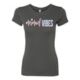 thumbnail image 2 of Mermaid Vibes Cute Shimmer | Womens Fashion Slim Fit Junior Tee, Dark Grey, Medium, 2 of 3