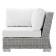 thumbnail image 4 of Modway Conway Sunbrella® Outdoor Patio Wicker Rattan Corner Chair in Light Gray White, 4 of 10