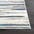 thumbnail image 3 of Abani Dunes Collection Grey Blue 5' x 8' Striped Contemporary Area Rug, 3 of 5