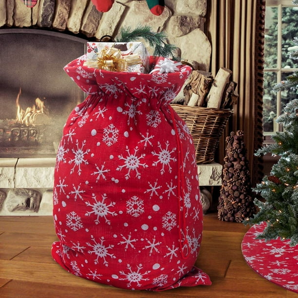 Christmas Gift Bag Santa Sack Drawstring 20x27 Inch Large Storage Size
