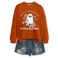 thumbnail image 3 of Who's Afraid Of Little Old Me Halloween Ghost Sweatshirts for Women Long Sleeve Crewneck Cute Ghost Graphic Pullover Tops, 3 of 5