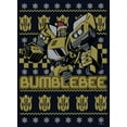 thumbnail image 2 of Women's Transformers Bumblebee Ugly Xmas  Graphic Tee Navy Blue Small, 2 of 5