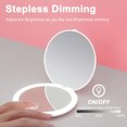 thumbnail image 3 of LED makeup mirror portable folding portable makeup mirror light and thin, 3 of 5