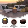thumbnail image 6 of Flash Furniture Titus Commercial Grade 19.5 inch Smokeless Outdoor Firepit, Natural Wood Burning Portable Fire Pit With Waterproof Cover, Bronze, 6 of 13