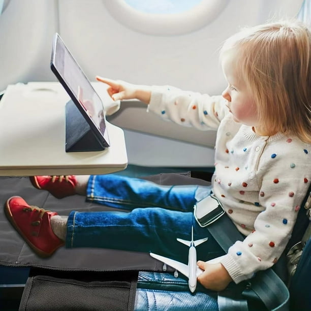 Reposapiés y extensor de asiento para niños pequeños para avión | Cama de viaje portátil y soporte para piernas para vuelos largos