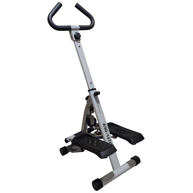 CoSoTower Height Adjustable Stair Stepper, Stepper Exercise Machine with Handlebar, LCD Monitor, Black