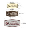 thumbnail image 2 of Fancy Seriously No Soliciting No Trespassing Sign (White) - Medium, 2 of 5