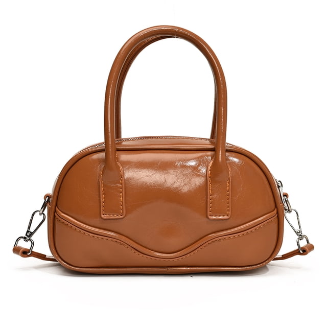 Bolso Con Asa Superior Hombro Cuadrado Pequeño Informal Cuero PU para Mujer