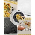 thumbnail image 3 of Shag Bath Rugs Farm Yellow Sunflower Honey Bee Plush Soft Fluffy Doormat Floor Carpet,Non-Slip Living Room Bedroom Kitchen Entryway Door Mats Country Plaid Vintage Linen, 3 of 6