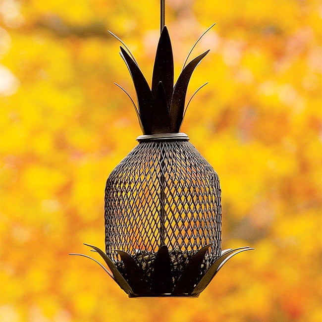Achla Pineapple Bird Feeder, Black