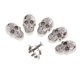 thumbnail image 1 of Juego De 5 Remaches Punk Con Cabeza De Calavera Y Remaches Para Bolso, Zapatos, Artesanía En Cuero, Plata Sunnimix Espárragos roscados, 1 of 7