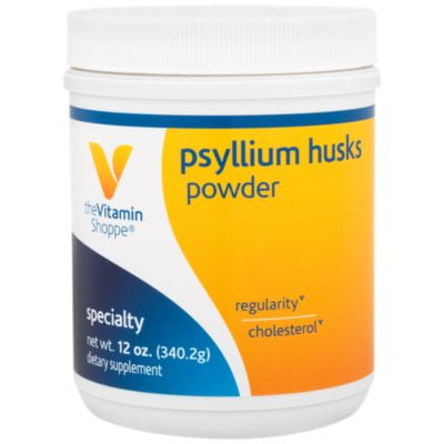 Psyllium Husks Powder – Fiber Supplement That Supports Regularity  Healthy Cholesterol, Easy Mixing Powder – 68 servings, 13 Times Daily (12 Ounces Powder) by The Vitamin