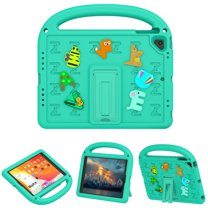 Dteck Crossbody Strap Kids Case for 6th/5th Generation (2018/2017),iPad Air/Air 2,iPad Pro 9.7 inch 2016,Cute EVA Hand Grip Case Shockproof Kickstand Cover with Shoulder Strap,Green