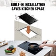 thumbnail image 6 of 12 Inch 2 Burner Built In Electric Stove Top 3000W Ceramic Radiant Cooktop with Glass Panel Knob Control 11 Heat Levels 220 240V Hard Wire No Plug, 6 of 6