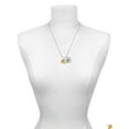thumbnail image 3 of Delight Jewelry Resin Ram Silvertone Script Initial Disc - K - Charm Necklace, 20"+3", 3 of 4