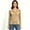 Khaki, variant on Women’s V Neck Long Sleeve Basic T-Shirt, Womens Everyday Casual Top, Women's Plus, Size S-4XL