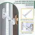 thumbnail image 3 of Uxcell Window Restrictor Latch Including Screws Big Hole Limiter ABS Security Lock Adjustable Window Safety Locks, 3 of 7