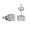 Silver, variant on Round Zircon Stud Earrings Four Claw Synthetic Diamond Ear Studs Full Micro Pave Inlaid Jewelry Wedding Gift for Women