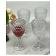 thumbnail image 3 of Acrylic Diamond Cut Wine Glass - Clear 12 oz. Set of 4, 3 of 5