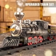 thumbnail image 6 of Electric Steam Locomotive Train Set with Tracks Realistic Smoke Sound Lights, 6 of 8