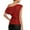 Red, variant on Women's One Shoulder Top Sequin Detail Pleated Design Party Wear Blouse