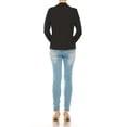 thumbnail image 3 of Women's Casual Solid Office Work Wear Long Sleeve Fitted Open Front Blazer Jacket, 3 of 7